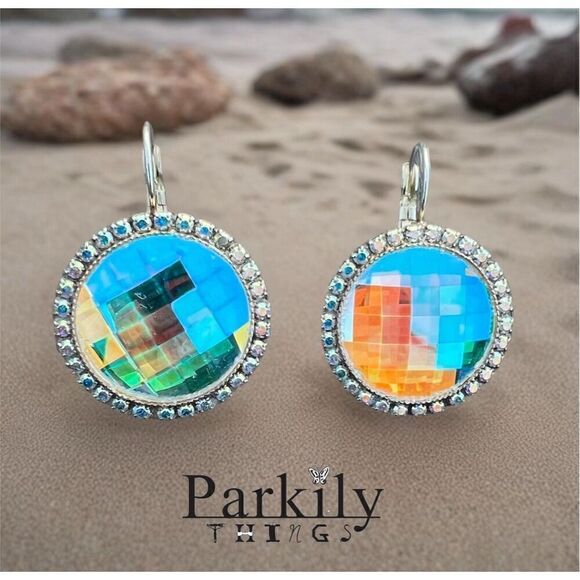 Handcrafted Earrings with Swarovski Crystal - Picture 1 of 7